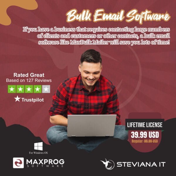 Maxprog Bulk Mass Email Marketing Lifetime License Key Software Digital Marketing Solution cheapest price with 1 year free Support