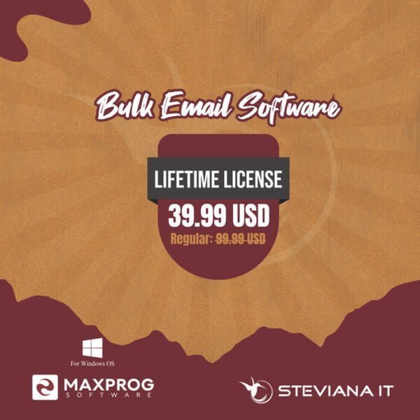 Maxprog Bulk Mass Email Marketing Lifetime License Key Software Digital Marketing Solution cheapest price with 1 year free Support